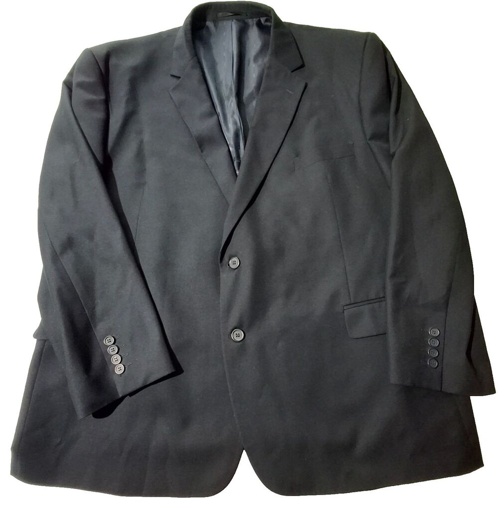 Renoir Suit Jacket Blazer Mens 54R Dark Navy Blue Double Vented